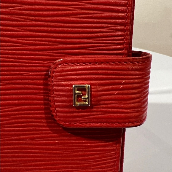 Fendi Red Leather Agenda with COA - has some marks - Picture 3 of 13